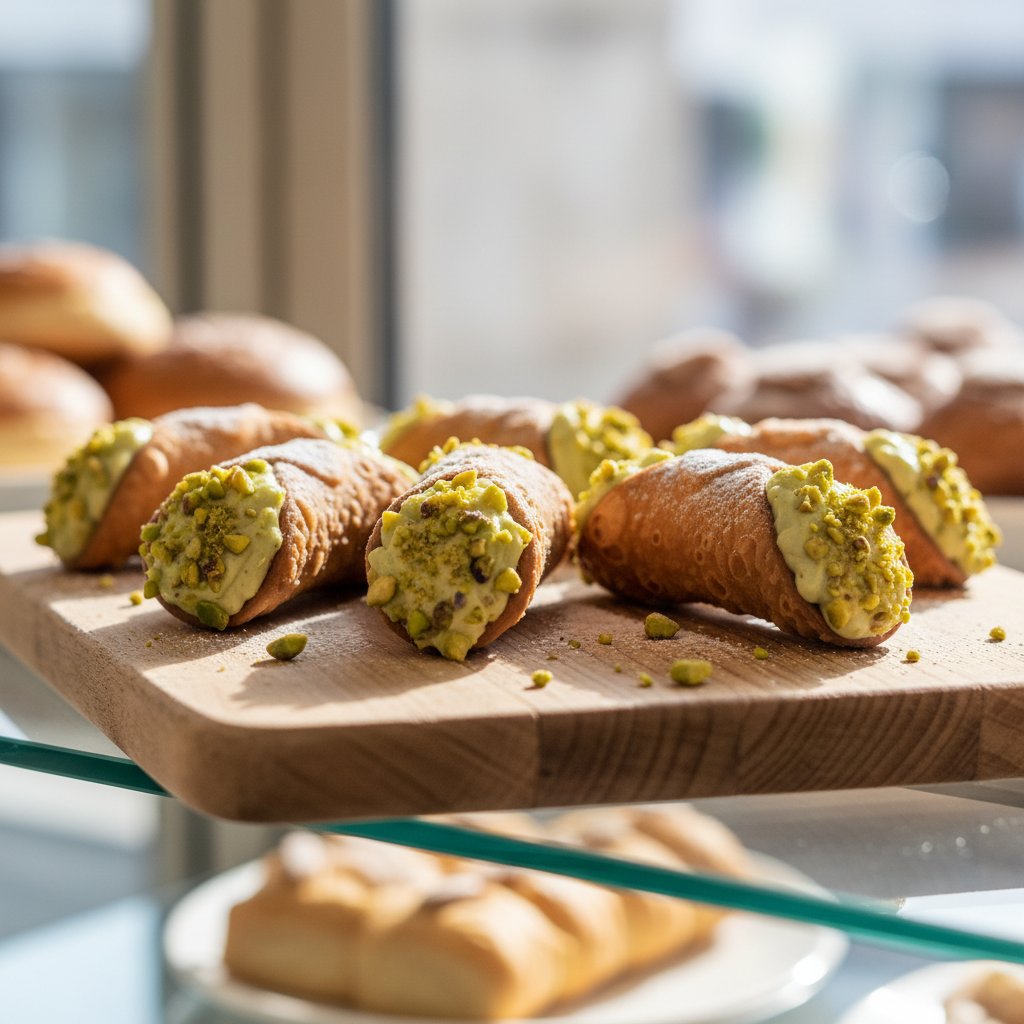 Cannolino siciliano al pistacchio