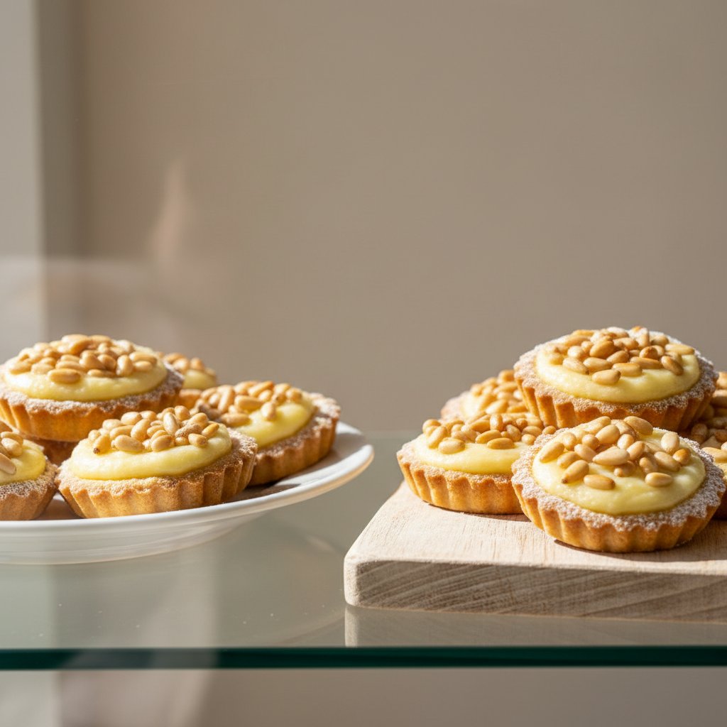 Tortine crema e pinoli