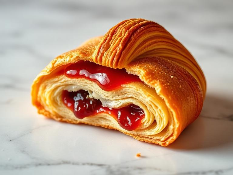 Cornetto sfoglia alla marmellata