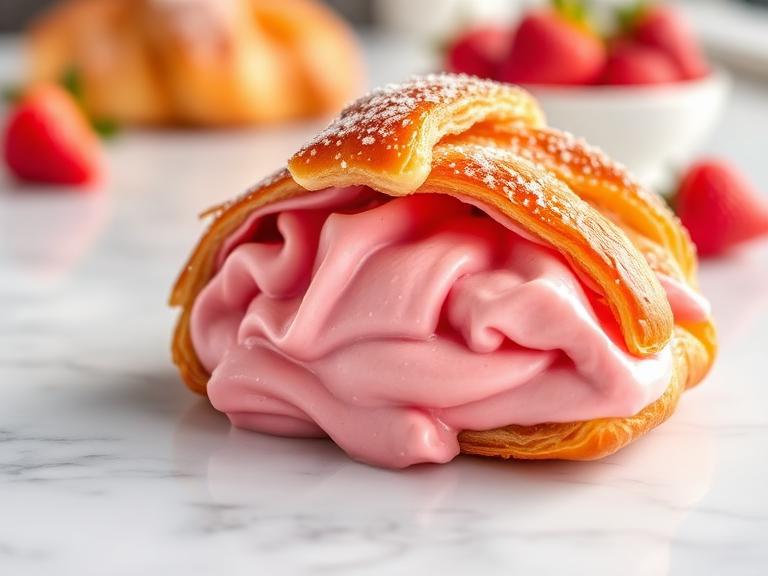 Cornetto crema alla fragola
