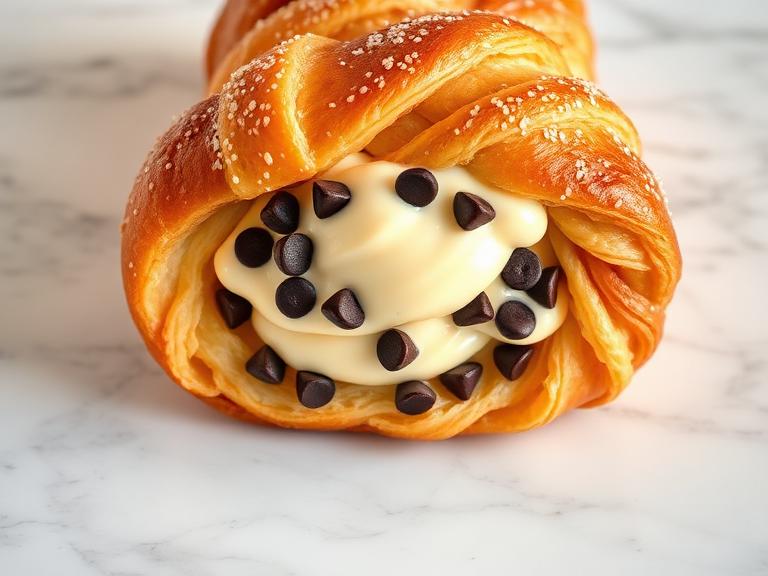 Invertito con crema e gocce di cioccolato